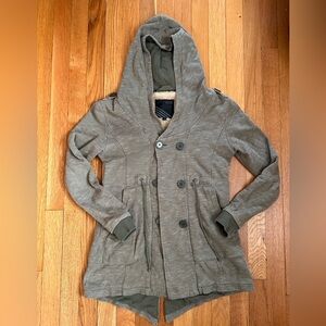 Vans Olive Green Pea Coat Style Hooded Jacket - Size XS